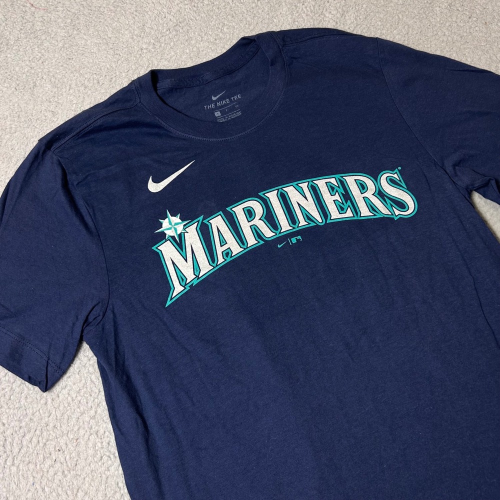 NEW Seattle Mariners T-Shirt Mens S Navy Blue Nike‎ MLB Jackie Robinson 42 Tee